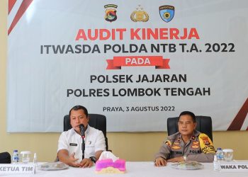 Itwasda Polda NTB Audit Kinerja Polsek Jajaran Polres Lombok Tengah