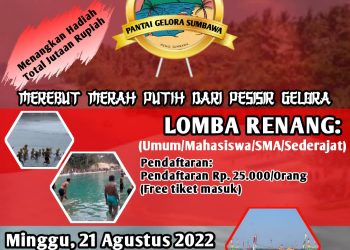 Semarak HUT RI ke-77, Pantai Gelora Sumbawa Buka Pendaftaran Lomba Renang dan Perahu Hias Nelayan