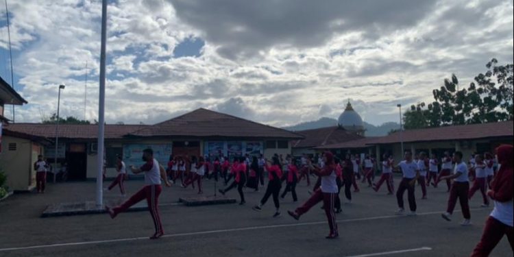 Sambut HUT Polwan ke-74, Polres Dompu Gelar Olahraga Bersama