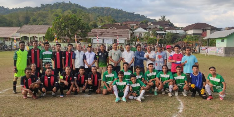 Amankan Turnamen Sepak Bola Kades Cup, Polsek Brang Rea Lakukan Ini