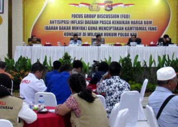 Antisipasi Inflasi di NTB Pasca BBM Naik Polda NTB Gelar FGD