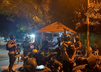 Jaga Kondusifitas Wilayah, Unit Turjawali Polres Bima Kota Patroli Keliling