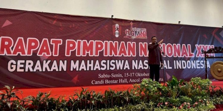 Buka Rapimnas GMNI, Anies Baswedan Ajak Generasi Muda Jadi Jembatan Persatuan 