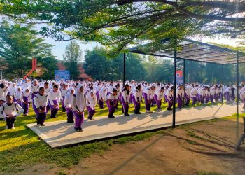 Pagi Ceria, SMANSIX Peringati HAN dengan Senam Bersama