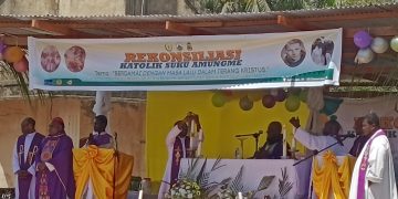 Ibadah Rekonsiliasi Umat Katolik Suku Amungme 2025, Tandai Perbaikan Hubungan dan Persatuan di Mimika