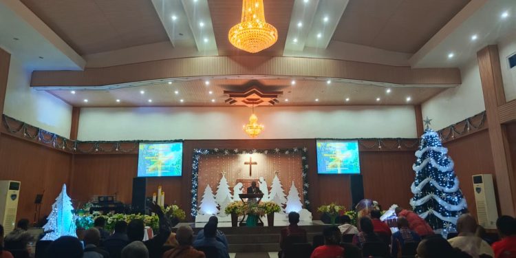 Ibadah Syukur ke-89 Tahun Pekabaran Injil, Keluarga Besar A3 Mimika Teguhkan Iman dan Persaudaraan Lewat Ibadah Bersama