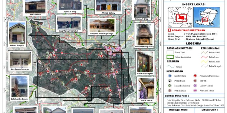 Tingkatkan Branding Desa Melalui Digitalisasi KKN PMD UNRAM Susun Peta Sebaran Objek Wisata Tenun Desa Sukarara