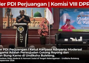 Kader PDI Perjuangan I Ketut Kariyasa Adnyana: Moderasi Beragama Adalah Perwujudan Gotong Royong dan Ajaran Bung Karno di Undiksha Buleleng